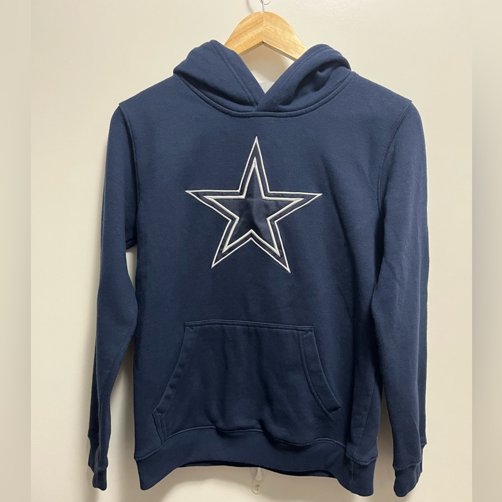 Dallas Cowboys NFL Youth Pullover Hoodie in Navy Blue Size Medium 10/12